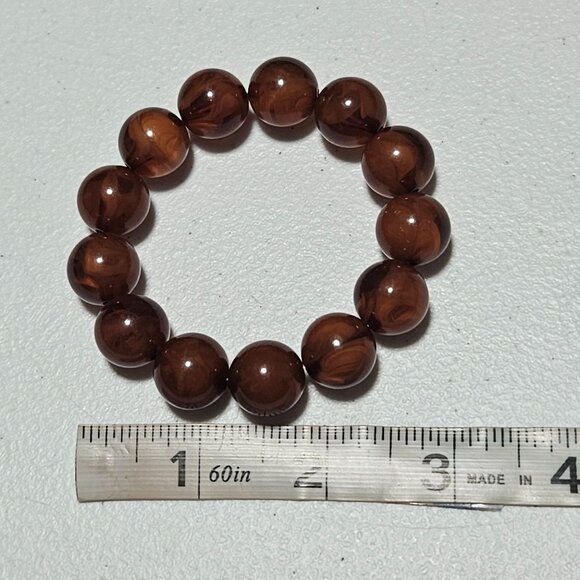 Boho Natural Brown Agate Bead Bracelet Healing Peace Spiritual Jewelry Women - Picture 3 of 3